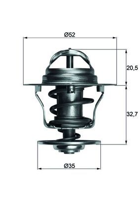 MAHLE TX 12 88D Thermostat, coolant