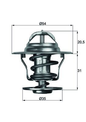 Thermostat, coolant MAHLE TX 13 71D