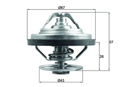 Thermostat, coolant MAHLE TX 158 83