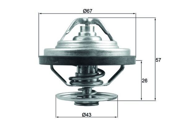 MAHLE TX 158 87 Thermostat, coolant