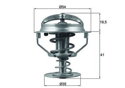 Thermostat, coolant MAHLE TX 164 82D