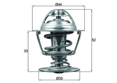 Thermostat, coolant MAHLE TX 173 88D