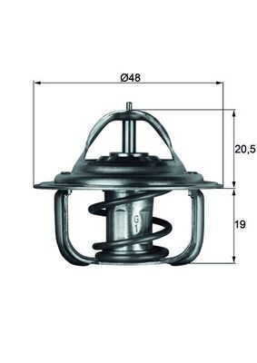 Thermostat, coolant MAHLE TX 1 75D
