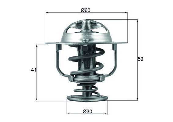 MAHLE TX 177 82D Thermostat, coolant
