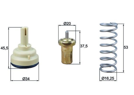 MAHLE TX 181 105D Thermostat, coolant