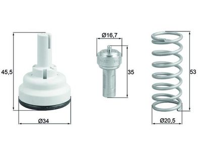 Thermostat, coolant MAHLE TX 182 87D