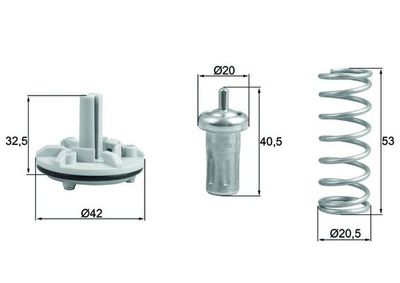 Thermostat, coolant MAHLE TX 183 80D