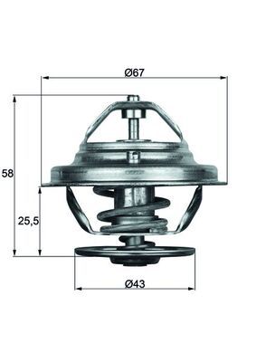 MAHLE TX 19 75D Thermostat, coolant
