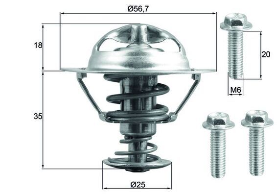 MAHLE TX 202 90D Thermostat, coolant