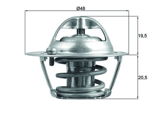 MAHLE TX 204 82D Thermostat, coolant