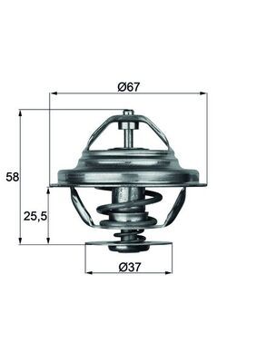 Thermostat, coolant MAHLE TX 20 71D