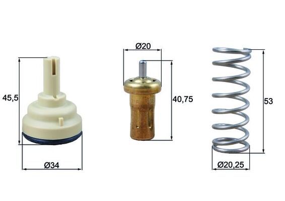 MAHLE TX 209 80D Thermostat, coolant