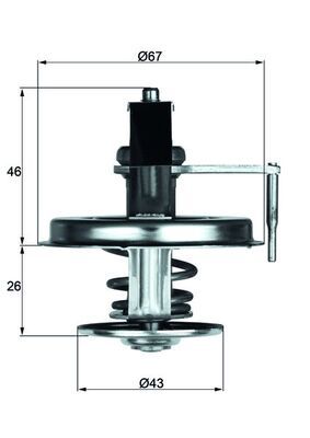 MAHLE TX 22 84D Thermostat, coolant