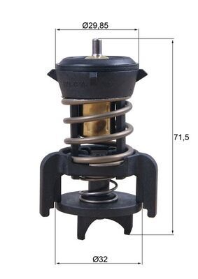 MAHLE TX 251 94D Thermostat, coolant