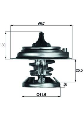 MAHLE TX 29 85D Thermostat, coolant