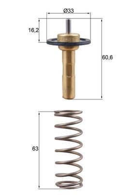 Thermostat, coolant MAHLE TX 311 90D