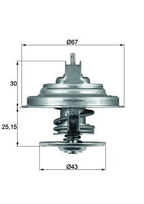 MAHLE TX 31 92D S Thermostat, coolant
