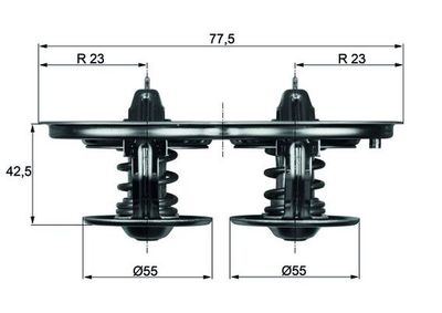 Thermostat, coolant MAHLE TX 32 75D
