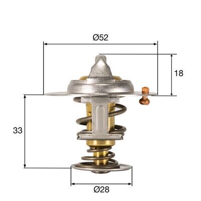 MAHLE TX 327 92D Thermostat, coolant