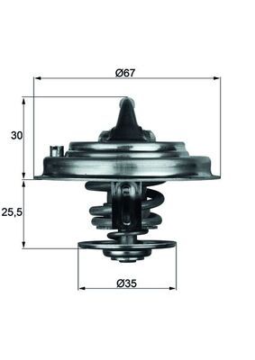 MAHLE TX 34 82D Thermostat, coolant