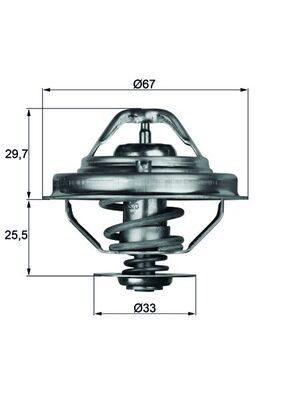 MAHLE TX 38 88D Thermostat, coolant