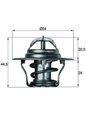 Thermostat, coolant MAHLE TX 4 92D