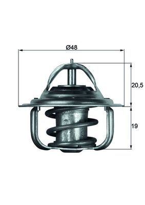 MAHLE TX 5 83D Thermostat, coolant