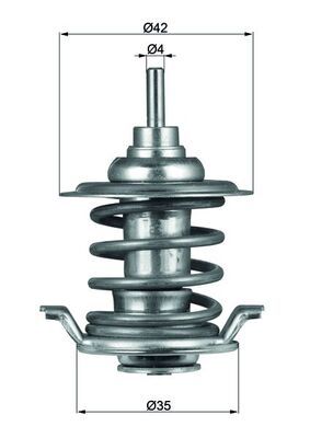 Thermostat, coolant MAHLE TX 59 83