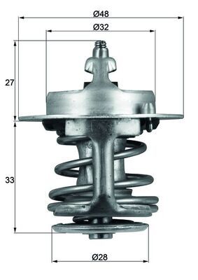 Thermostat, coolant MAHLE TX 63 83
