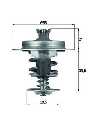 MAHLE TX 67 83D Thermostat, coolant