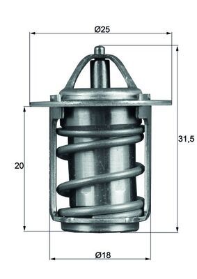 Thermostat, coolant MAHLE TX 6 83