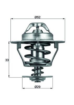 Thermostat, coolant MAHLE TX 77 88D