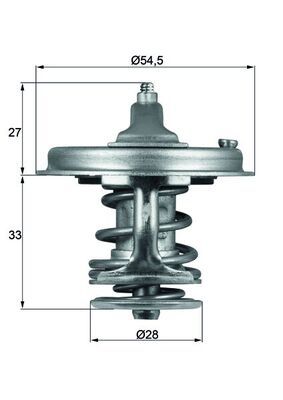 Thermostat, coolant MAHLE TX 78 83