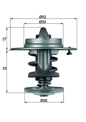 Thermostat, coolant MAHLE TX 80 83