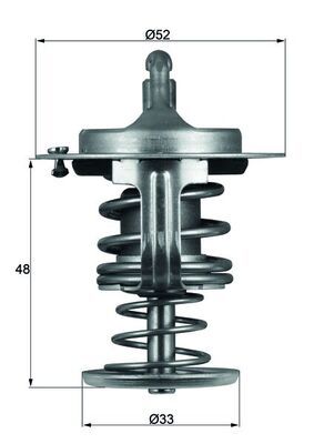 MAHLE TX 82 80D Thermostat, coolant
