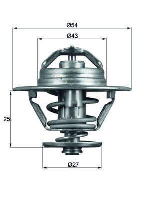 MAHLE TX 93 83D Thermostat, coolant