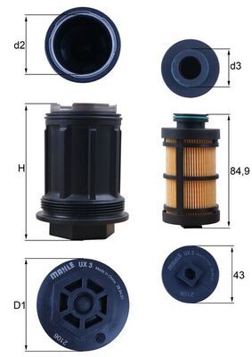 MAHLE UX 3KIT Urea Filter