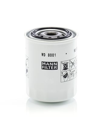 Filter, operating hydraulics MANN-FILTER WD 8001