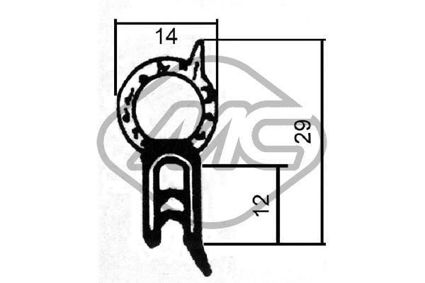 Metalcaucho 00600 Door Seal