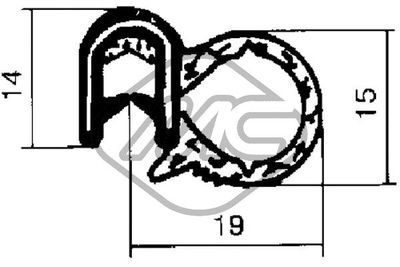 Door Seal Metalcaucho 00601