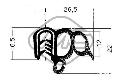 Door Seal Metalcaucho 00774
