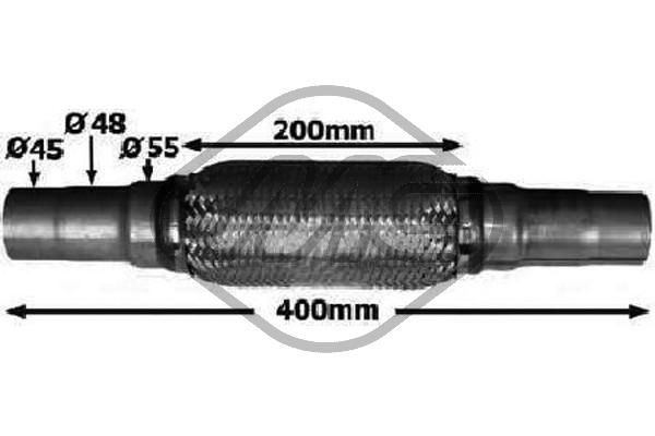 Metalcaucho 02047 Flexible Pipe, exhaust system