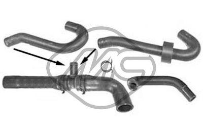 Hose, heat exchanger (heating) Metalcaucho 09314