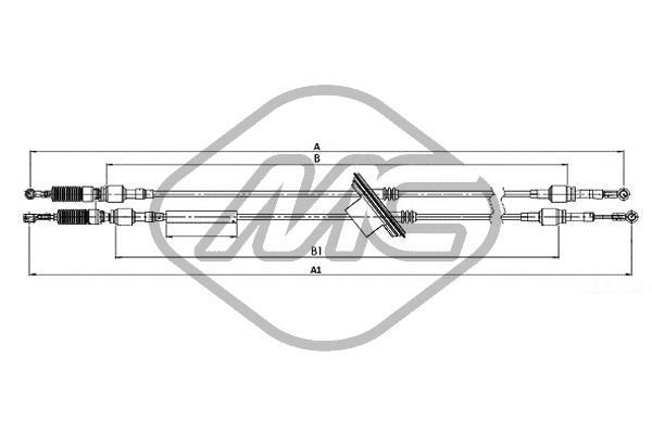 Metalcaucho 81161 Cable Pull, manual transmission
