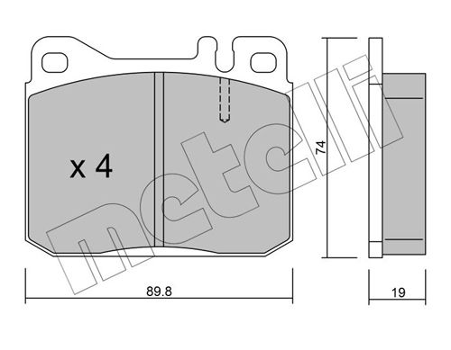 METELLI 22-0011-2 Brake Pad Set, disc brake