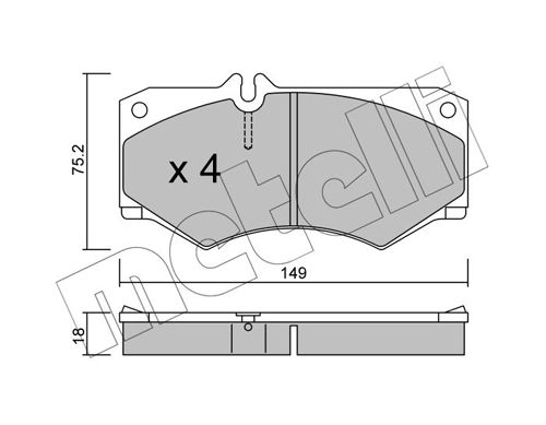 METELLI 22-0014-0 Brake Pad Set, disc brake