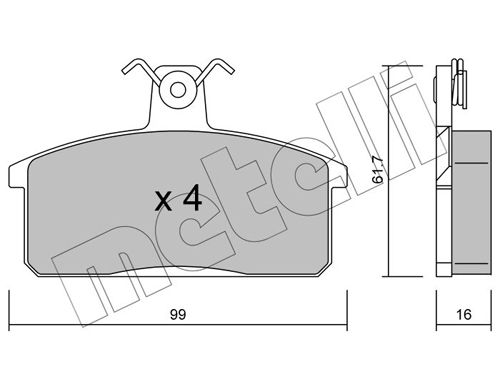 METELLI 22-0026-0 Brake Pad Set, disc brake