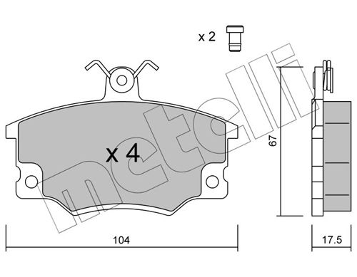 METELLI 22-0030-1 Brake Pad Set, disc brake