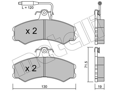METELLI 22-0031-0 Brake Pad Set, disc brake