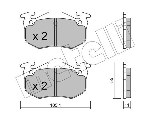 METELLI 22-0038-0 Brake Pad Set, disc brake
